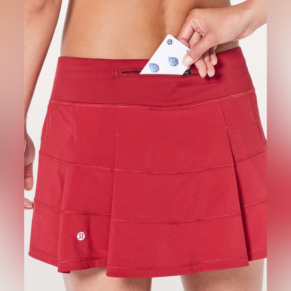 Lululemon Athletica Red Skater Mini Skirt